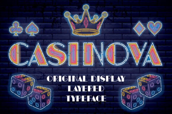 Casinova: Reviving Mid-Century Neon Glamour in Modern Typography
