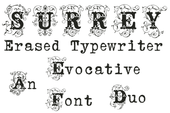 Elevate Designs with Surre Erased Typewriter