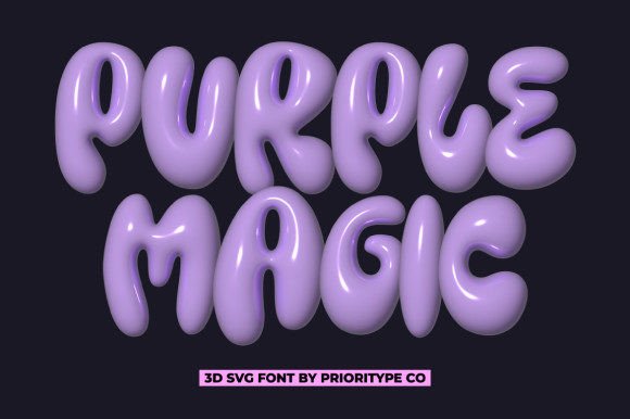 Purple Magic: A Chubby 3D Font for Modern Design