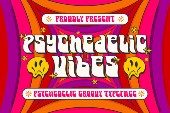 Unleashing Retro Creativity with Psychedelic Vibes Typography