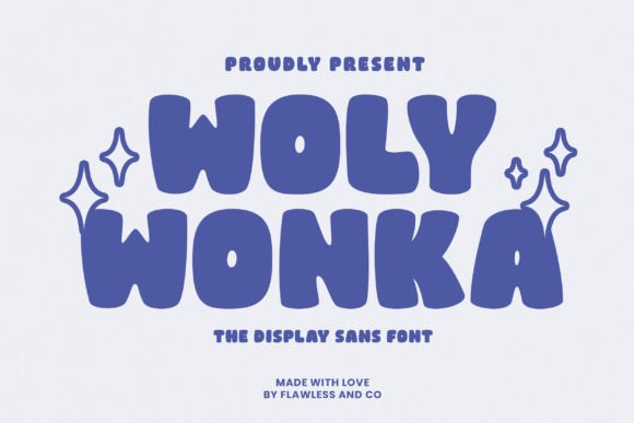 Woly Wonka: A Playful Display Sans for Creative Designs